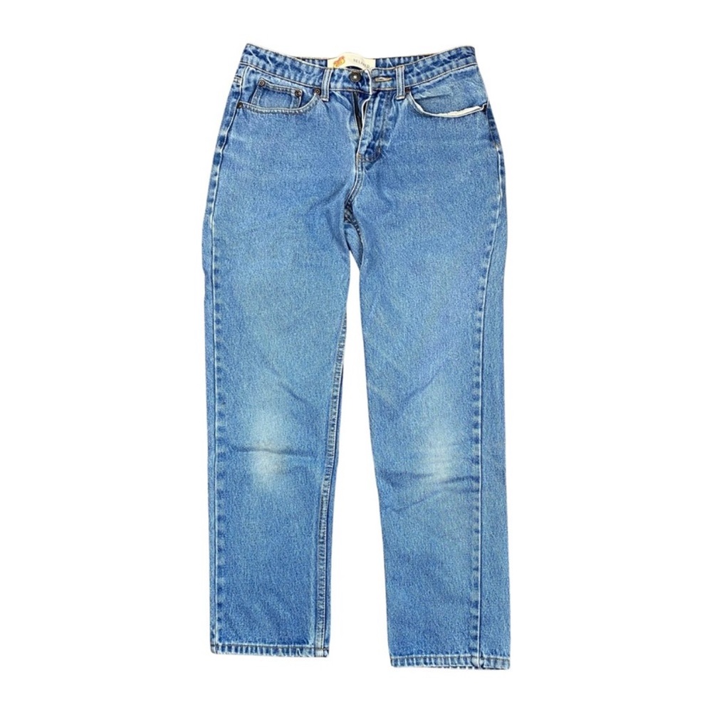 Vintage Women's Blue Jeans Denim Pants Size 4 Straight Fit Light Wash Mom Jean